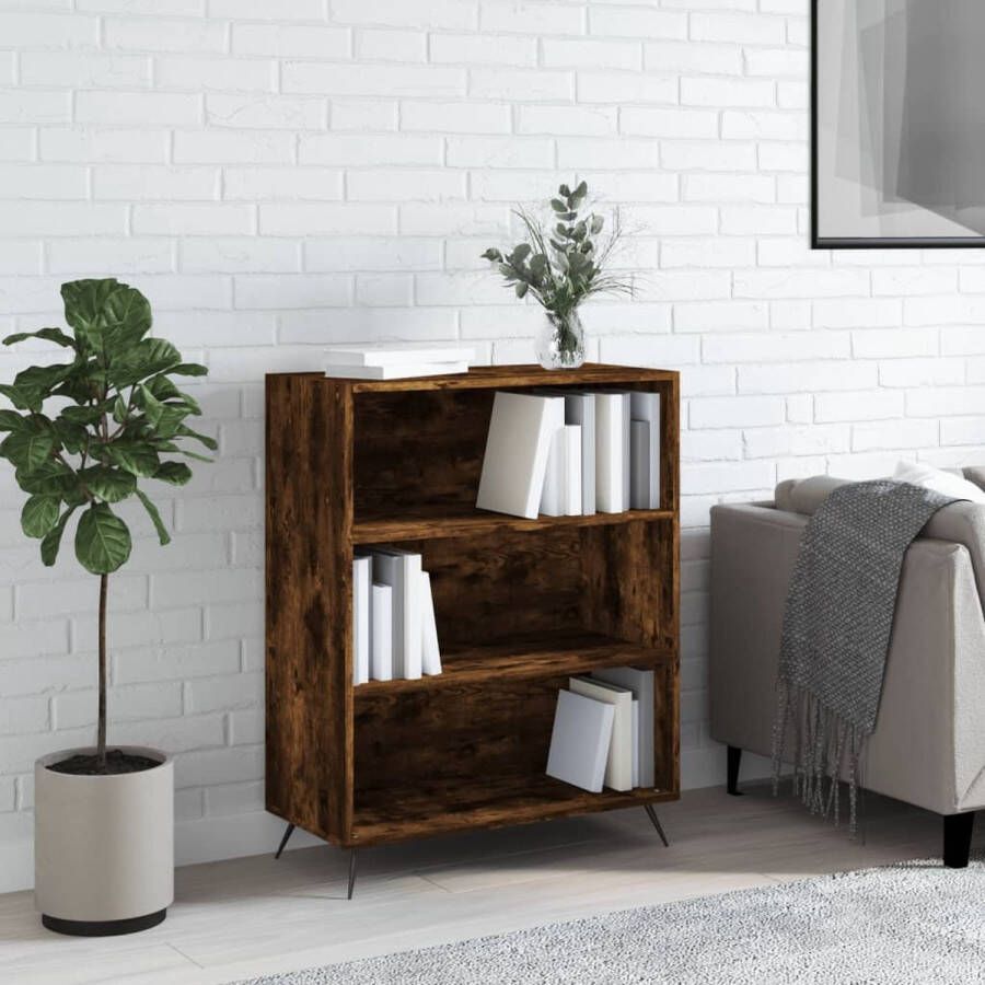 VidaXL Boekenkast spaanplaat 69 5x32 5x90 cm kleur smoked eiken