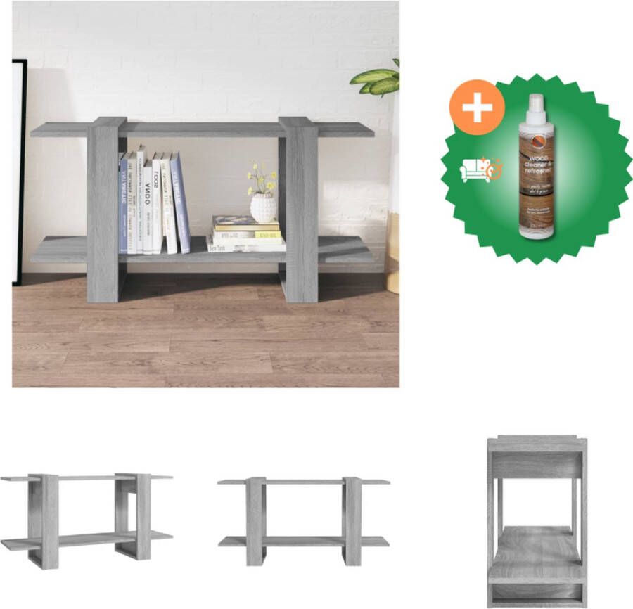 VidaXL Boekenkast Strak 100x30x51 cm Grijs Sonoma Eiken Montage vereist Kast Inclusief Houtreiniger en verfrisser