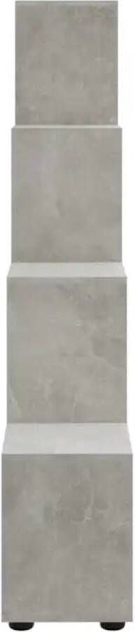 VidaXL -Boekenkast-trapvormig-142-cm-bewerkt-hout-betongrijs - Foto 2