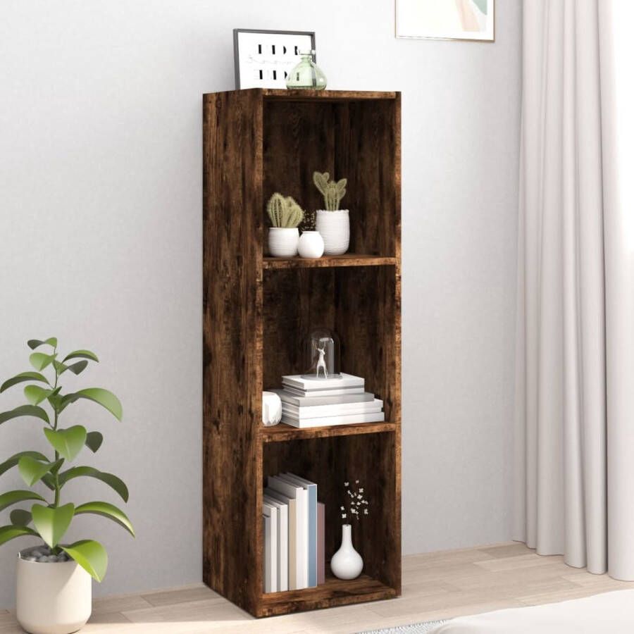 VidaXL -Boekenkast- -tv-meubel-36x30x114-cm-bewerkt-hout-gerookt-eiken - Foto 2