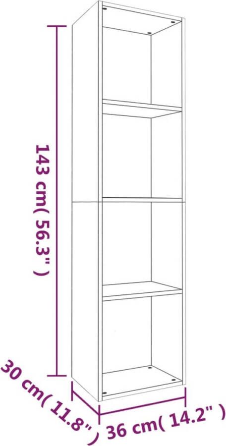 VidaXL -Boekenkast- -tv-meubel-36x30x143-cm-bewerkt-hout-gerookt-eiken - Foto 3