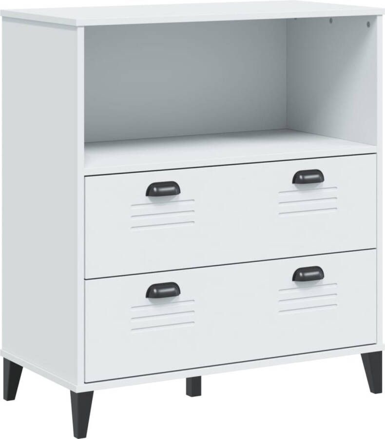 VidaXL -Boekenkast-VIKEN-80x40x90-cm-massief-grenenhout-wit - Foto 3