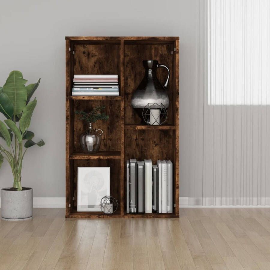 VidaXL -Boekenkast dressoir-50x25x80-cm-bewerkt-hout-gerookt-eikenkleur - Foto 3