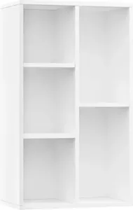 VidaXL Boekenkast dressoir 50x25x80 cm spaanplaat wit