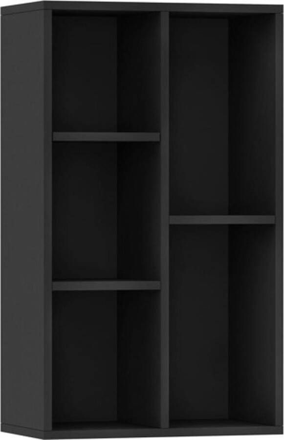 VidaXL -Boekenkast dressoir-50x25x80-cm-bewerkt-hout-zwart - Foto 3