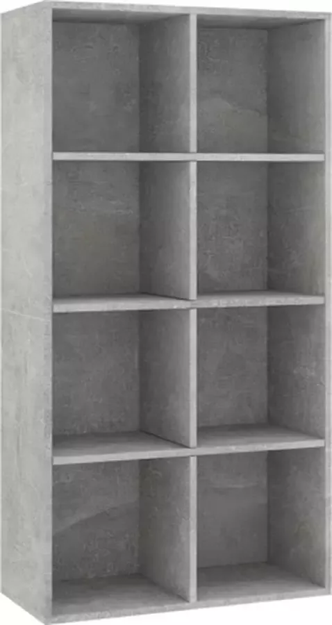 VidaXL -Boekenkast dressoir-66x30x130-cm-bewerkt-hout-betongrijs - Foto 3