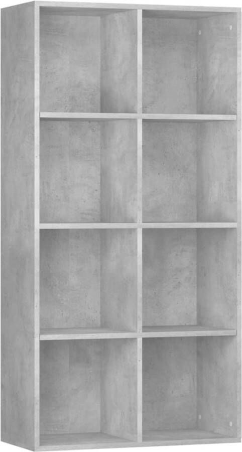 VidaXL -Boekenkast dressoir-66x30x130-cm-bewerkt-hout-betongrijs - Foto 2