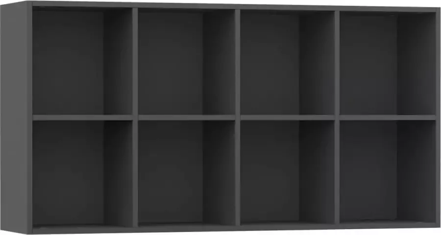 VIDAXL Boekenkast dressoir 66x30x130 cm bewerkt hout grijs - Foto 2