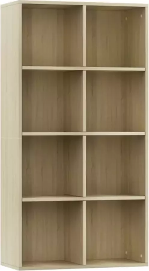 VidaXL -Boekenkast dressoir-66x30x130-cm-bewerkt-hout-sonoma-eikenkleur - Foto 3