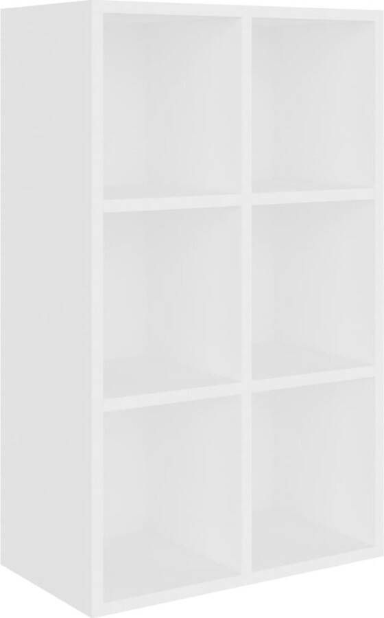 VidaXL Prolenta Premium Boekenkast|dressoir 66x30x97 8 cm bewerkt hout wit - Foto 4