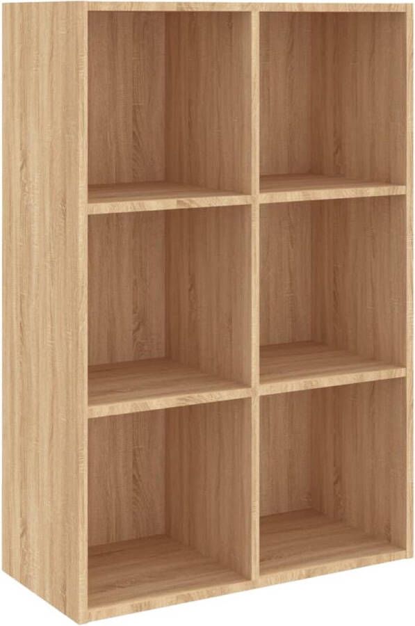 VidaXL -Boekenkast dressoir-66x30x97 8cm-bewerkt-hout-sonoma-eikenkleur - Foto 2