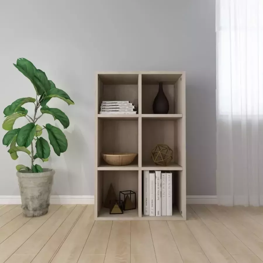 VidaXL -Boekenkast dressoir-66x30x97 8cm-bewerkt-hout-sonoma-eikenkleur - Foto 3