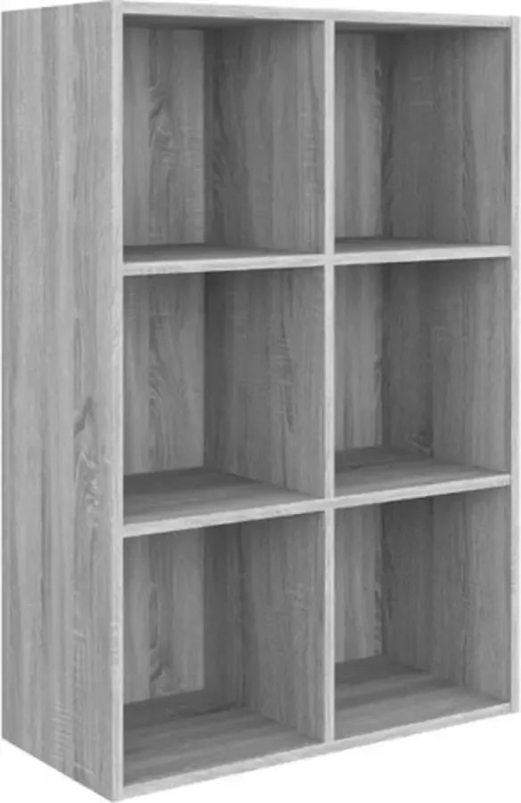 VidaXL -Boekenkast dressoir-66x30x98-cm-bewerkt-hout-grijs-sonoma-eiken - Foto 3