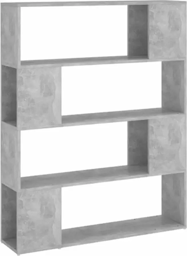 VidaXL -Boekenkast kamerscherm-100x24x124-cm-betongrijs - Foto 4