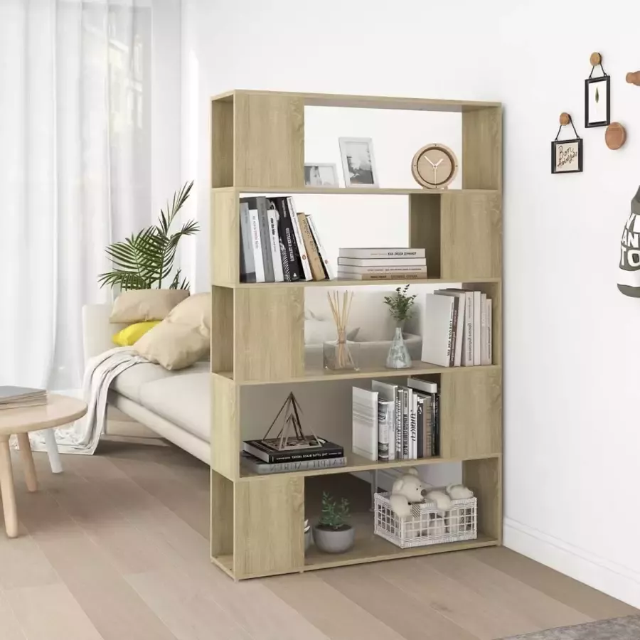 VidaXL -Boekenkast kamerscherm-100x24x155-cm-bewerkt-hout-sonoma-eiken