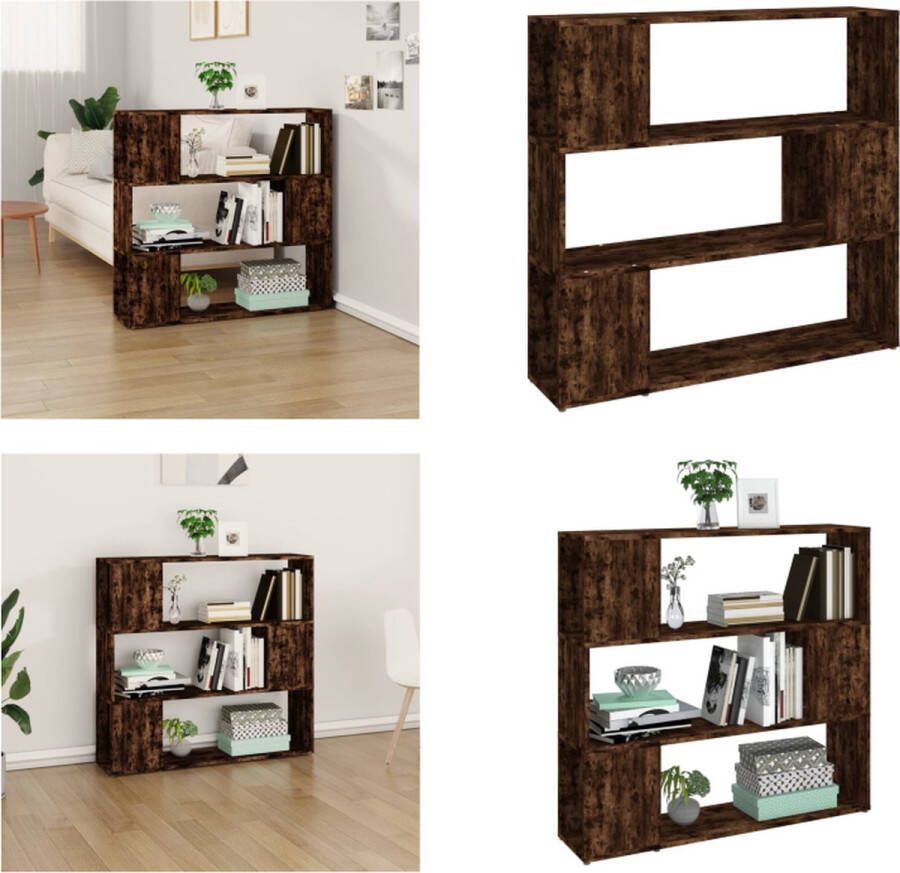 VidaXL -Boekenkast kamerscherm-100x24x94-cm-gerookt-eikenkleurig