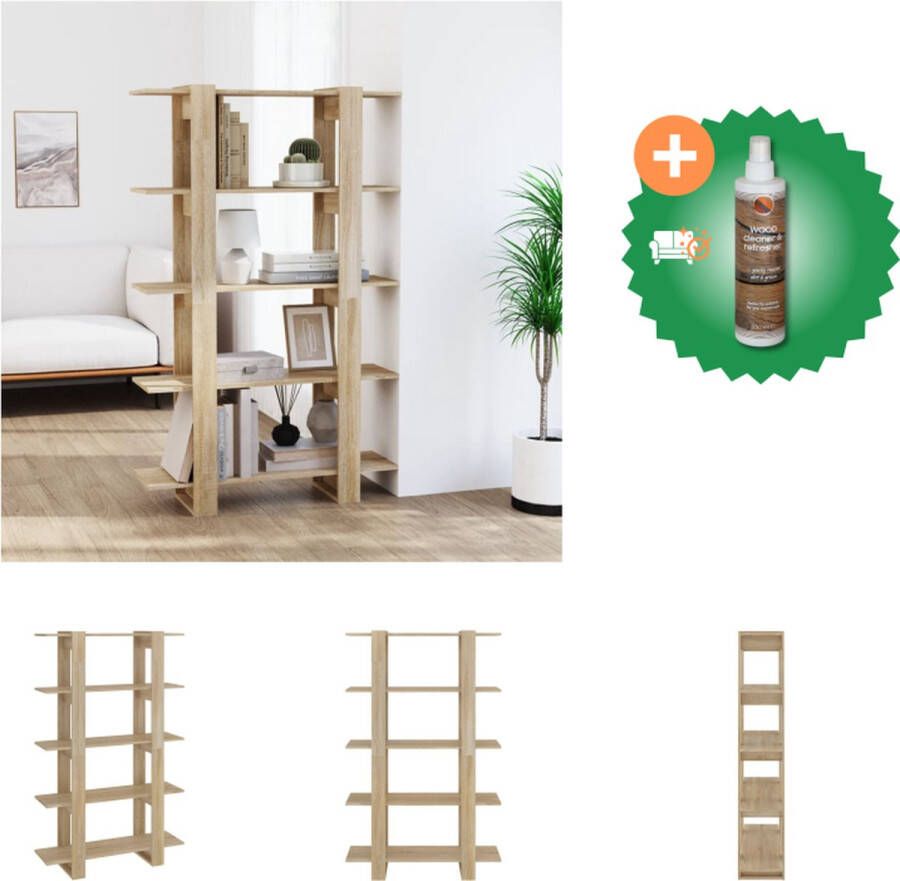 VidaXL Boekenkast kamerscherm 100x30x160 cm sonoma eikenkleurig Kast Inclusief Houtreiniger en verfrisser