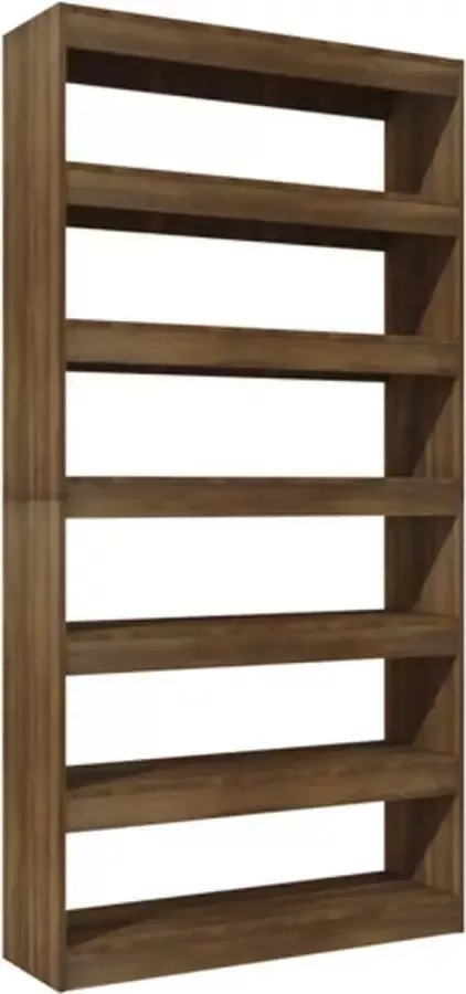 VidaXL -Boekenkast kamerscherm-100x30x198-cm-bewerkt-hout-bruineiken - Foto 2