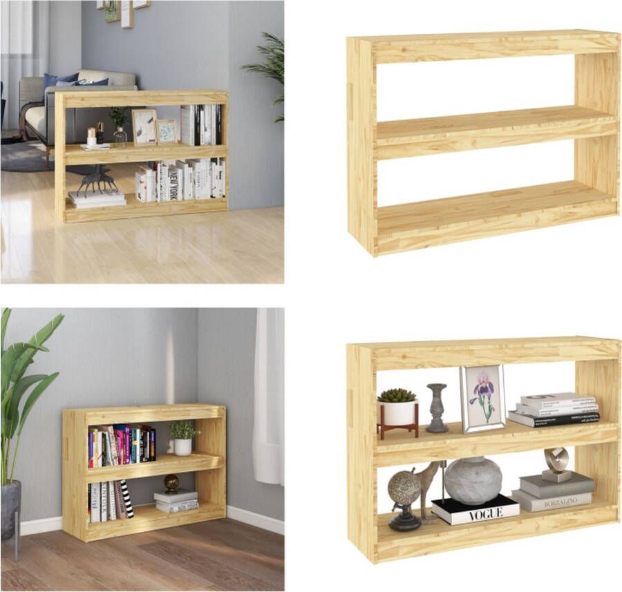 VidaXL Boekenkast kamerscherm 100x30x71-5 cm massief grenenhout Boekenkast Boekenkasten Boekenschap Boekenschappen
