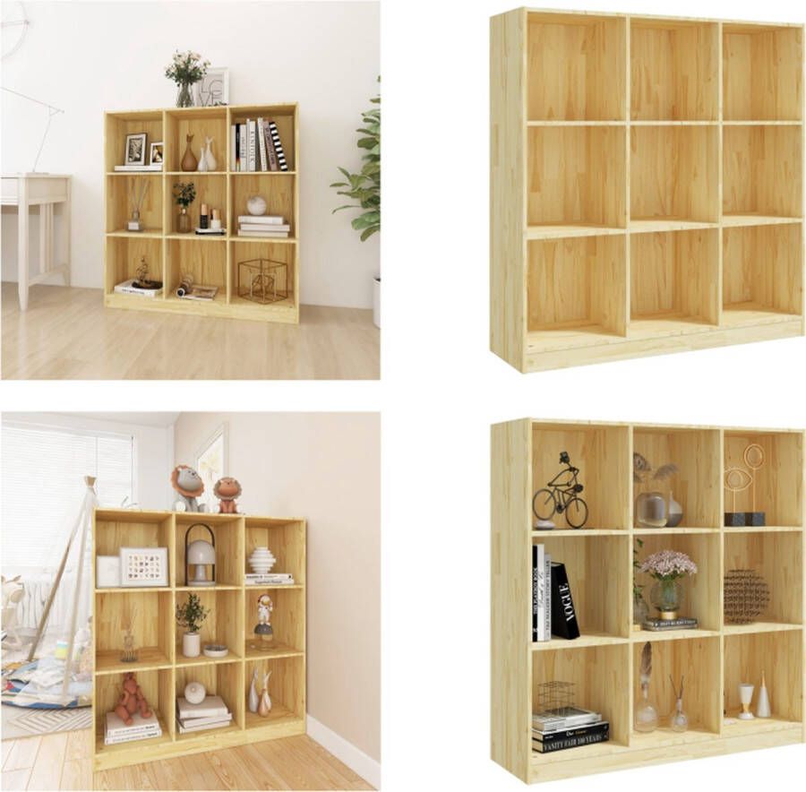 VidaXL Boekenkast kamerscherm 104x33-5x110 cm massief grenenhout Boekenkast Boekenkasten Boekenschap Boekenschappen