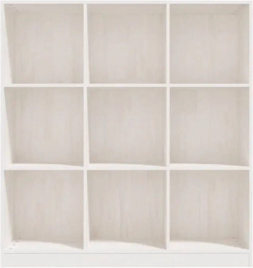 VidaXL -Boekenkast kamerscherm-104x33 5x110-cm-massief-grenenhout-wit - Foto 3