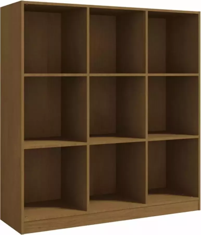 VidaXL -Boekenkast kamerscherm-104x33 5x110-cm-grenenhout-honingbruin - Foto 2