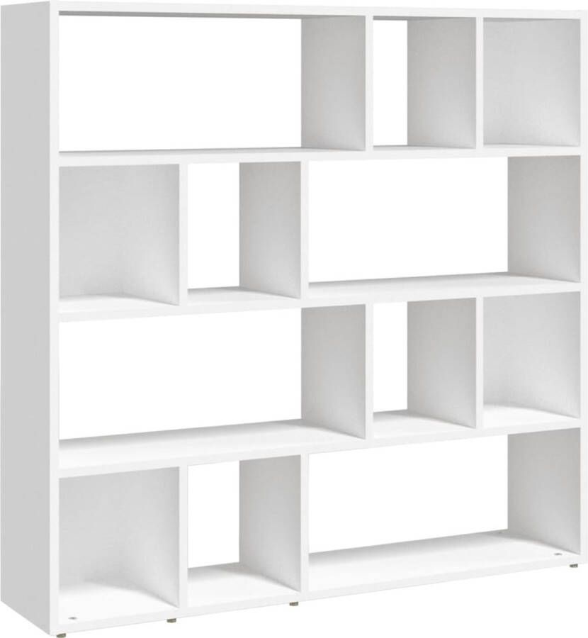 VidaXL -Boekenkast kamerscherm-105x24x102-cm-wit - Foto 2
