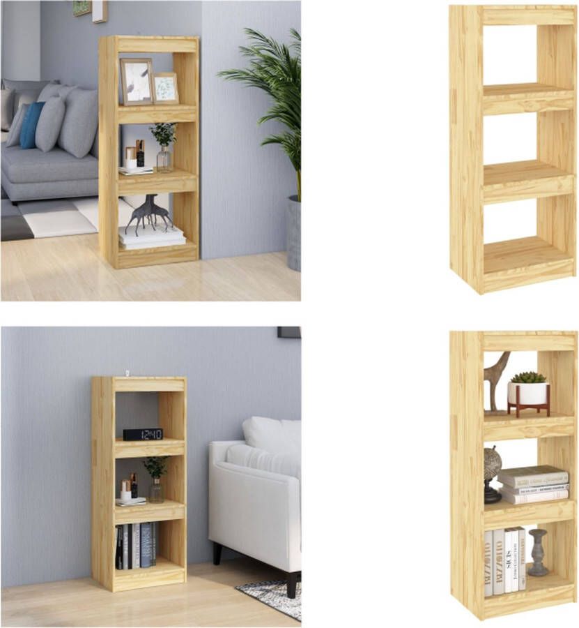 VidaXL Boekenkast kamerscherm 40x30x103-5 cm massief grenenhout Boekenkast Boekenkasten Houten Boekenkast Kamerscherm