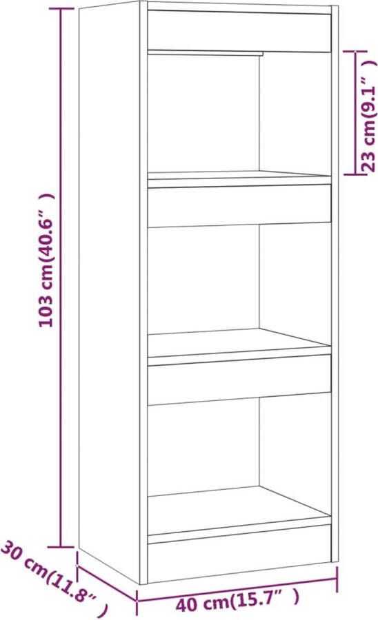 VidaXL -Boekenkast kamerscherm-40x30x103-cm-bewerkt-hout-sonoma-eiken - Foto 3