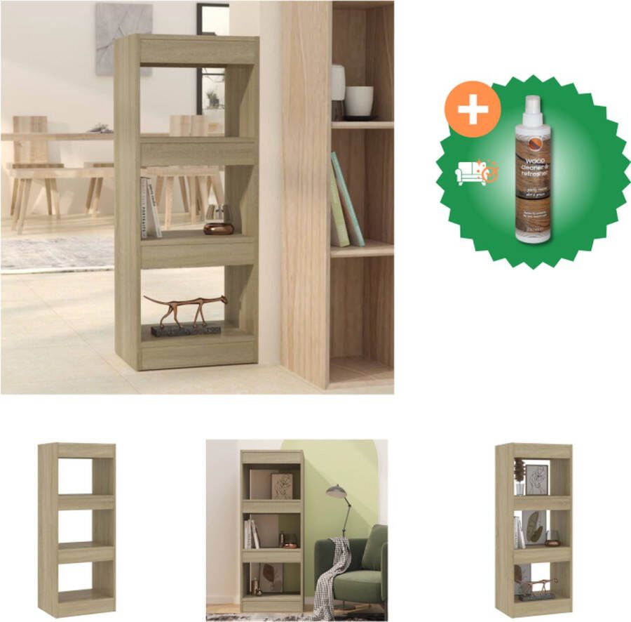 VidaXL Boekenkast kamerscherm 40x30x103 cm spaanplaat sonoma eiken Kast Inclusief Houtreiniger en verfrisser