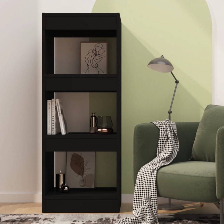 VidaXL -Boekenkast kamerscherm-40x30x103-cm-spaanplaat-zwart