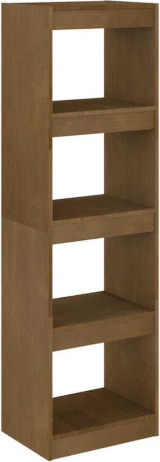 VidaXL Boekenkast Grenenhout Honingbruin 135 5 cm Boekenkast Kamerdivider Boekenplank Houtmeubilair Grenenhouten Kast Bruine Kast Vintage Kast Woonaccessoires