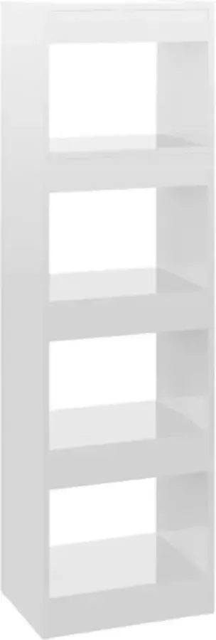 VidaXL -Boekenkast kamerscherm-40x30x135-cm-hoogglans-wit - Foto 4