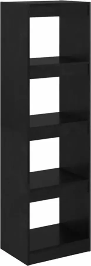 VidaXL -Boekenkast kamerscherm-40x30x135 5-cm-grenenhout-zwart - Foto 3