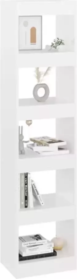 VidaXL -Boekenkast kamerscherm-40x30x166-cm-hoogglans-wit - Foto 3