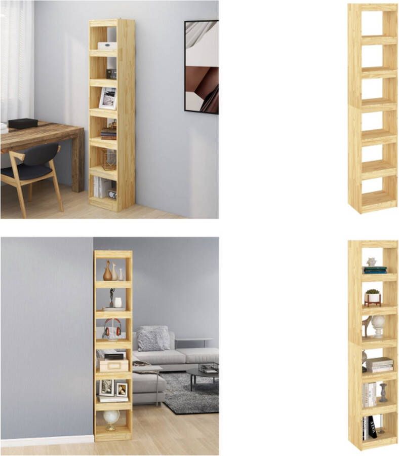 VidaXL Boekenkast kamerscherm 40x30x199 cm massief grenenhout Boekenkast Boekenkasten Houten Boekenkast Kamerscherm
