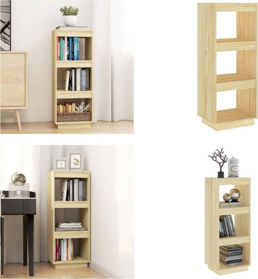 VidaXL Boekenkast kamerscherm 40x35x103 cm massief grenenhout Boekenkast Boekenkasten Houten Boekenkast Kamerscherm