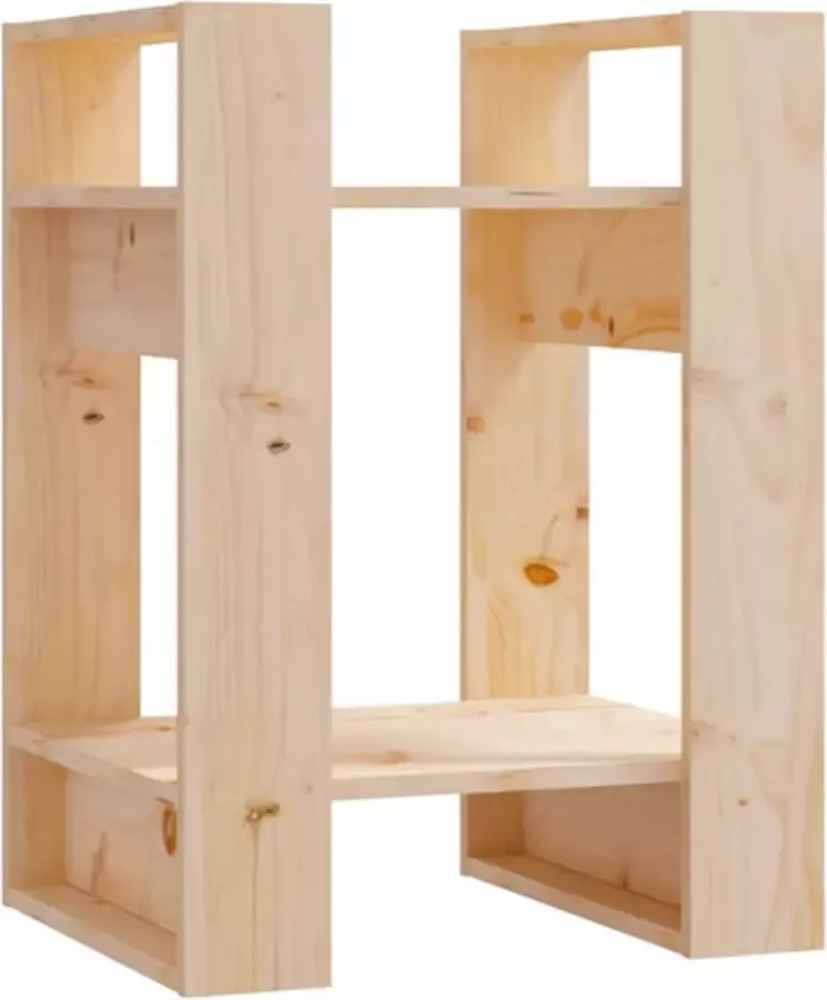 VidaXL -Boekenkast kamerscherm-41x35x57-cm-massief-grenenhout - Foto 3