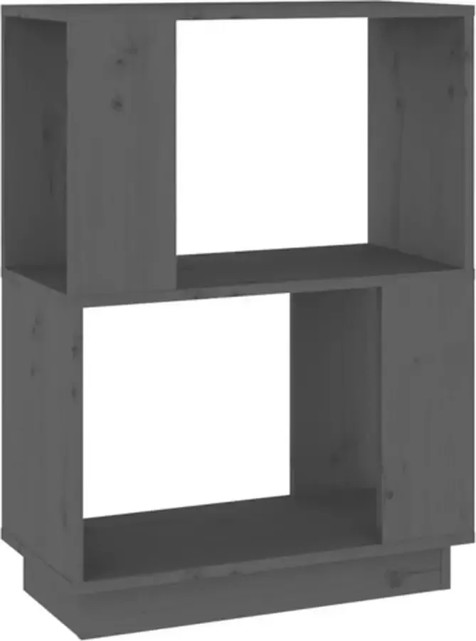 VidaXL -Boekenkast kamerscherm-51x25x70-cm-massief-grenenhout-grijs - Foto 3