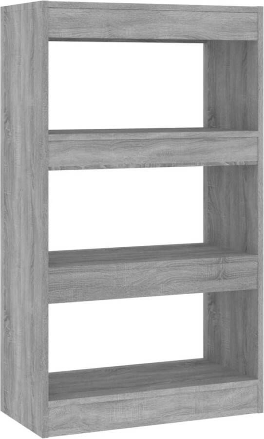 VidaXL Boekenkast Kamerscherm 60x30x103 cm Grijs Boekenkast Bibliotheek Kamerdivider Grijze Boekenkast Houten Boekenkast Salontafel Woonkamerinrichting Opslagruimte Stijlvolle Boekenkast Compact Boekenkast