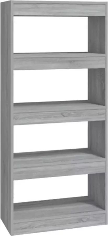 VidaXL -Boekenkast kamerscherm-60x30x135-cm-bewerkt-hout-grijs-sonoma - Foto 4