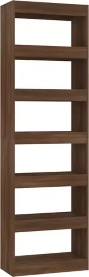 VidaXL -Boekenkast kamerscherm-60x30x198-cm-bruineikenkleurig - Foto 2