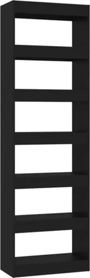 VidaXL -Boekenkast kamerscherm-60x30x198-cm-zwart - Foto 2