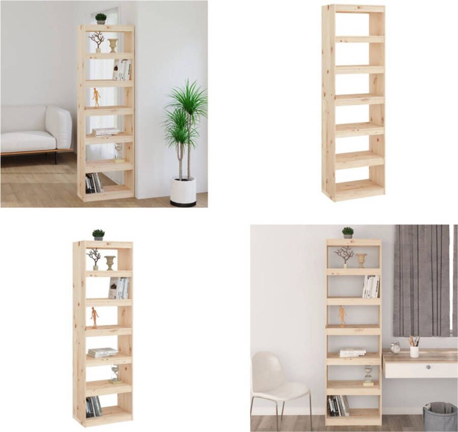 VidaXL Boekenkast kamerscherm 60x30x199-5 cm massief grenenhout Boekenkast Boekenkasten Boekenrek Boekenschap - Foto 2