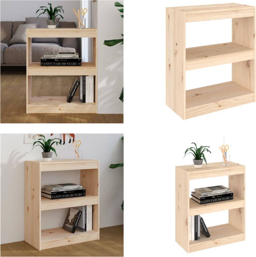 VidaXL Boekenkast kamerscherm 60x30x71 5 cm massief grenenhout Boekenkast Boekenkasten Opbergkast Kast - Foto 2