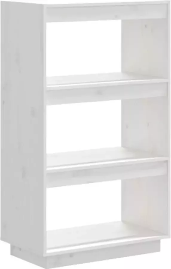 VidaXL -Boekenkast kamerscherm-60x35x103-cm-massief-grenenhout-wit - Foto 3