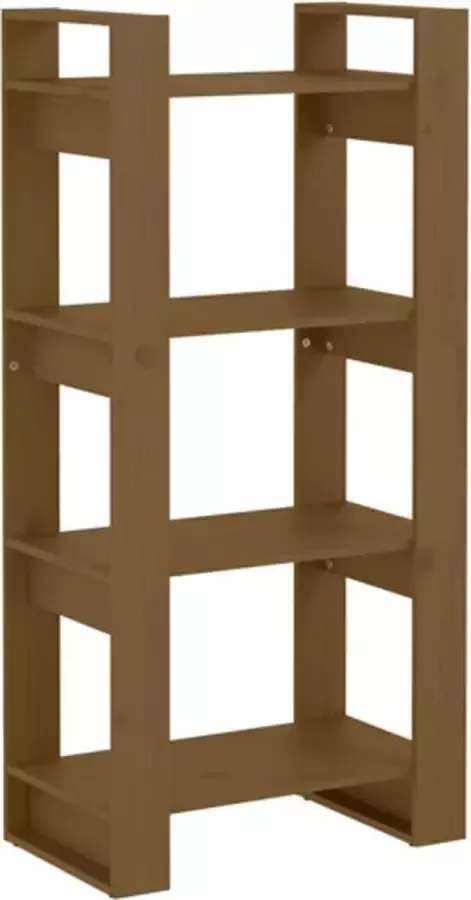 VidaXL -Boekenkast kamerscherm-60x35x125-cm-massief-hout-honingbruin - Foto 2