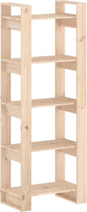 VidaXL Boekenkast Kamerscherm 60x35x160 cm Grenenhout Boekenkast Hout Grenenhout Vintage Industriële Stijl Opbergruimte Kamerdivider Livingroom Slaapkamer