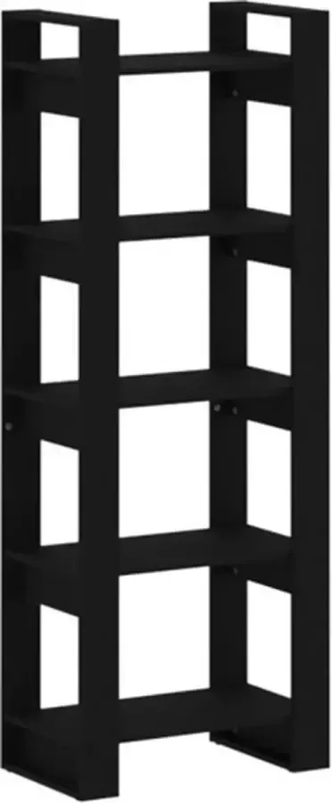 VidaXL -Boekenkast kamerscherm-60x35x160-cm-massief-hout-zwart - Foto 3