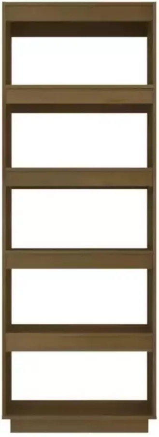 VidaXL -Boekenkast kamerscherm-60x35x167-cm-grenenhout-honingbruin - Foto 4